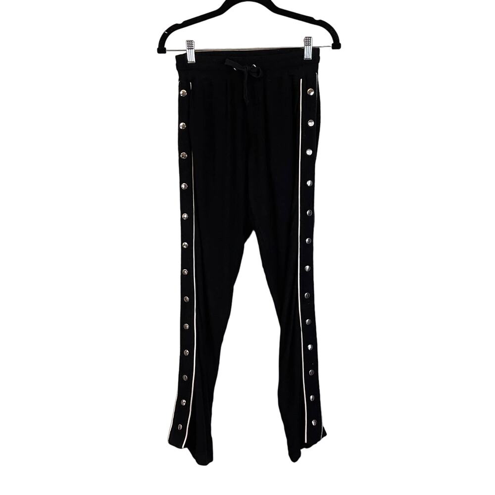 SPORT The Kooples Tear-Away Track Pants Womens 1/Small Black Dance Athleisure